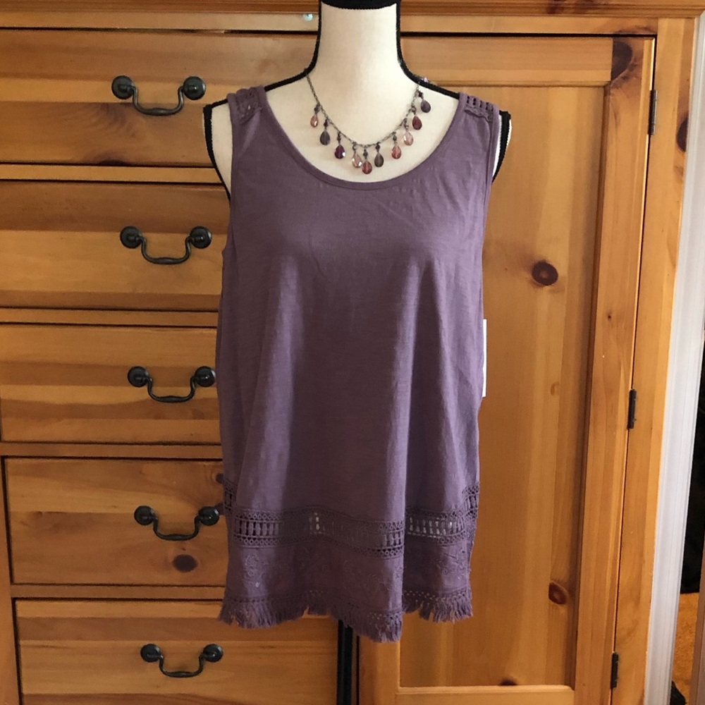 Sonoma, L, mauve, boho tank
